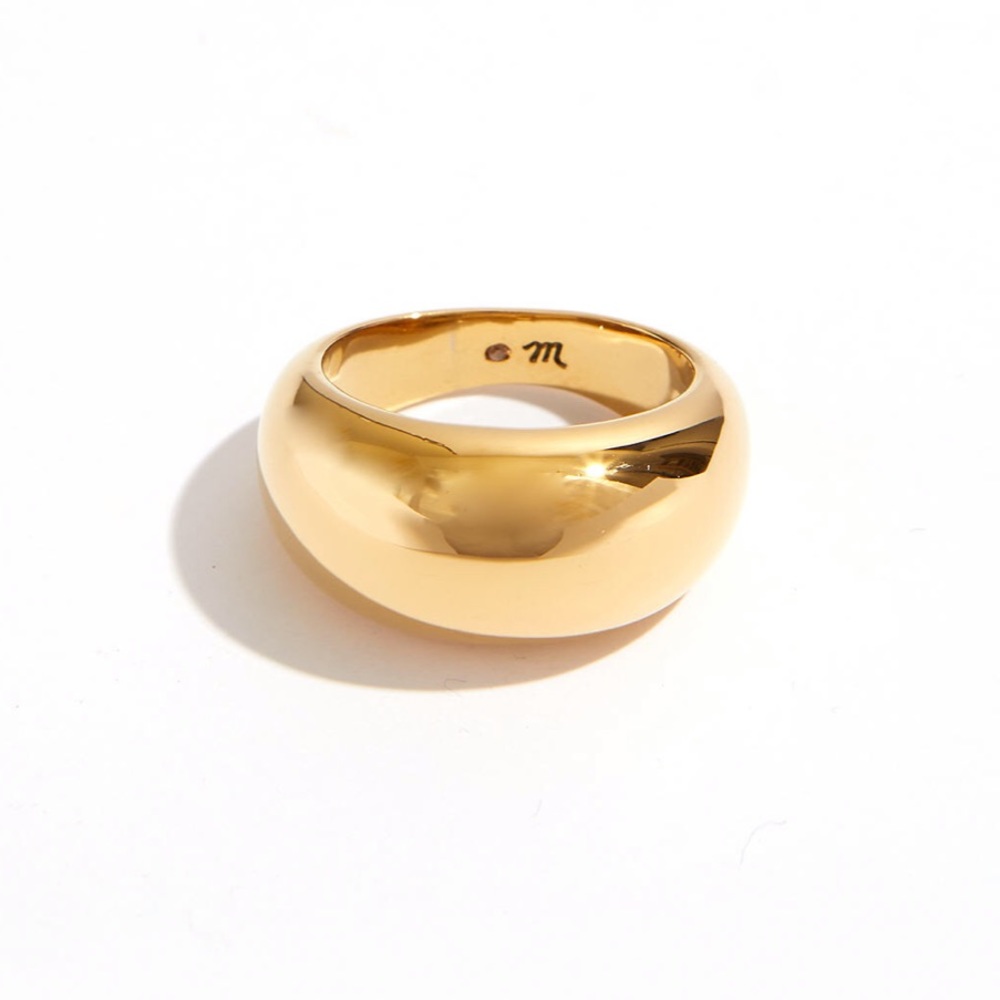 Madewell gold tick Dome Ring size 6 NEW!